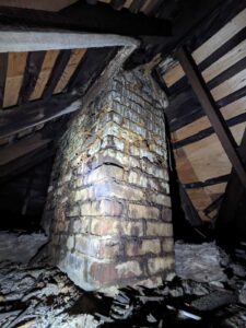 a chimney stack thats badly damaged